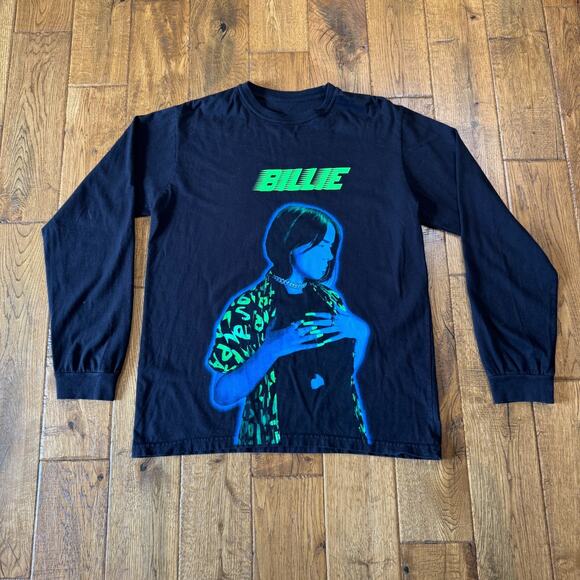 Billie Eilish Tops - Billie Eilish World Tour 2020 Concert Merch Neon Long Sleeve Shirt Size M